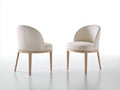 Esszimmerstühle mit Polsterung und Holzgestell 58 x 60 x 82 cm - Beige - modernes Design